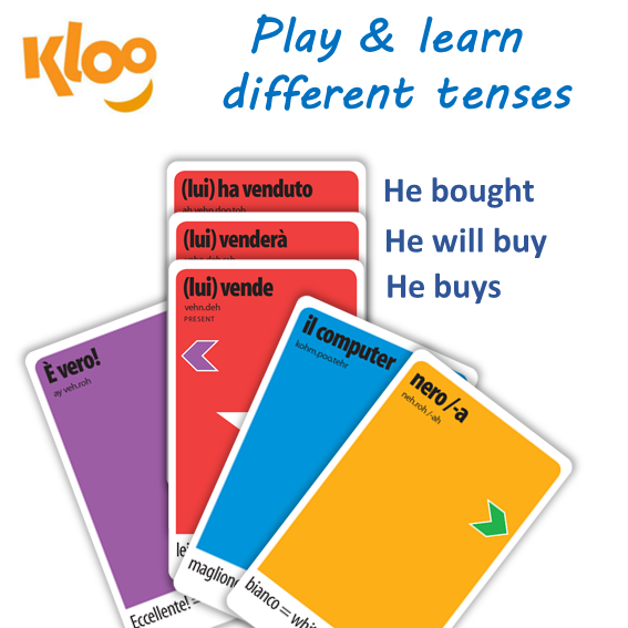 Learn Italian verbs with Learn to Speak Italian Card Games for kids schools and adults. Teach yourself Italian or teach your child Italian