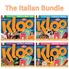 The Italian Bundle gives you all four packs of Italian. Players will play, learn words and make sentances to score points. It's a fun and fast way to learn Itaslian.