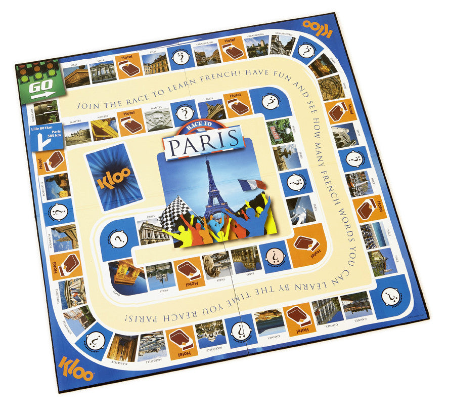French Resources Learn French Race to Paris MFL Game Board