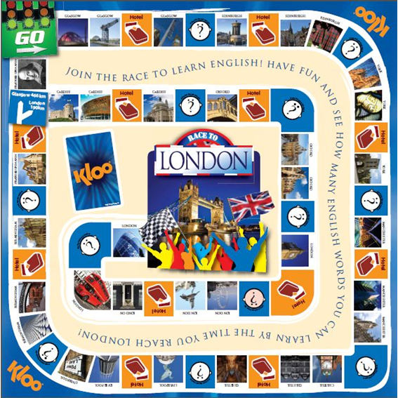 Teach English Board Games for Schools - 5 x Race to London Bundle for 20 Students (TEFL, TESOL, ESL)