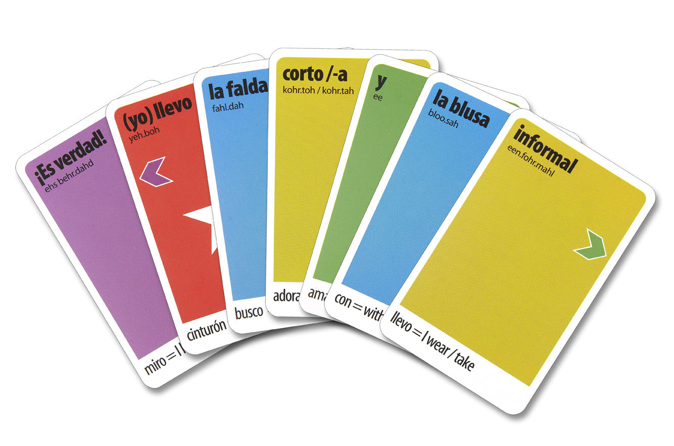 Make Spanish sentences with MFL Spanish Card Games for kids schools and adults. Teach yourself Spanish or teach your child Spanish