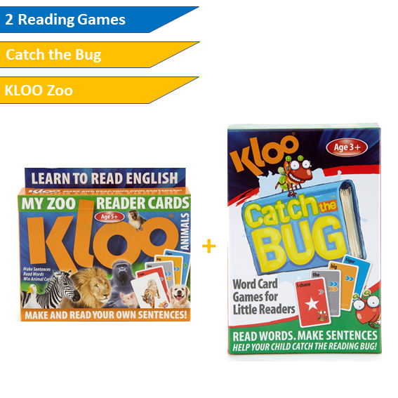 KLOO Zoo and Catch the Bug are litereacy games designed to little readers to learn how to read and make their first sentences