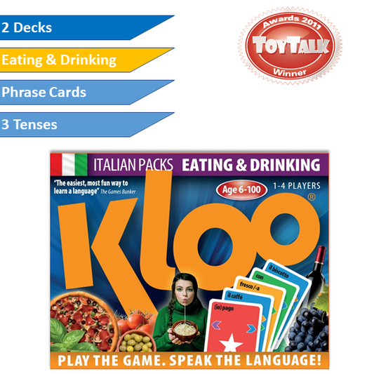 Learn to Speak Italian Card Games for kids schools and adults. Teach yourself Italian or teach your child Italian
