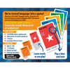 Back of Learn to Speak Italian Card Games for kids schools and adults. Teach yourself Italian or teach your child Italian