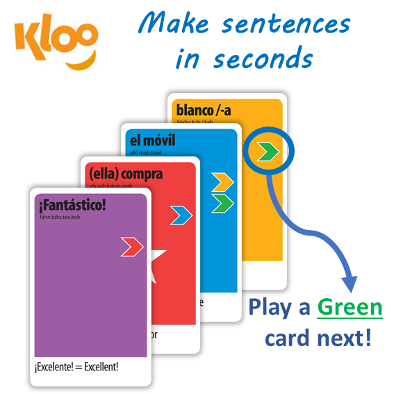 KLOO Play & Learn Spanish 3 Games Bundle – Packs 1 & 2 + Race to Madrid (8 Decks)