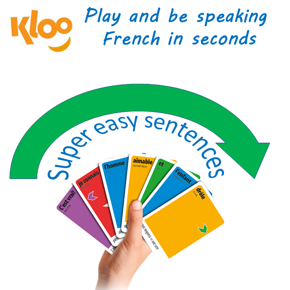 KLOO Play & Learn French Games - Themes of People, Eating & Drinking (Double Deck)