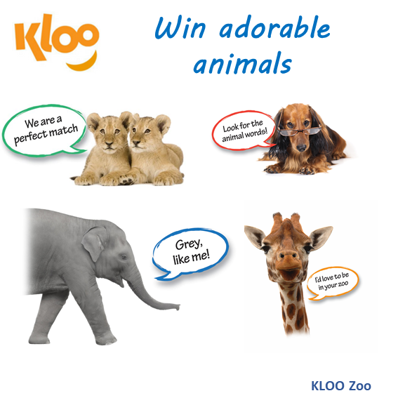 KLOO Zoo Card Game – Read First Words, Make Sentences & Build a Zoo Game for Kids (Double Deck)